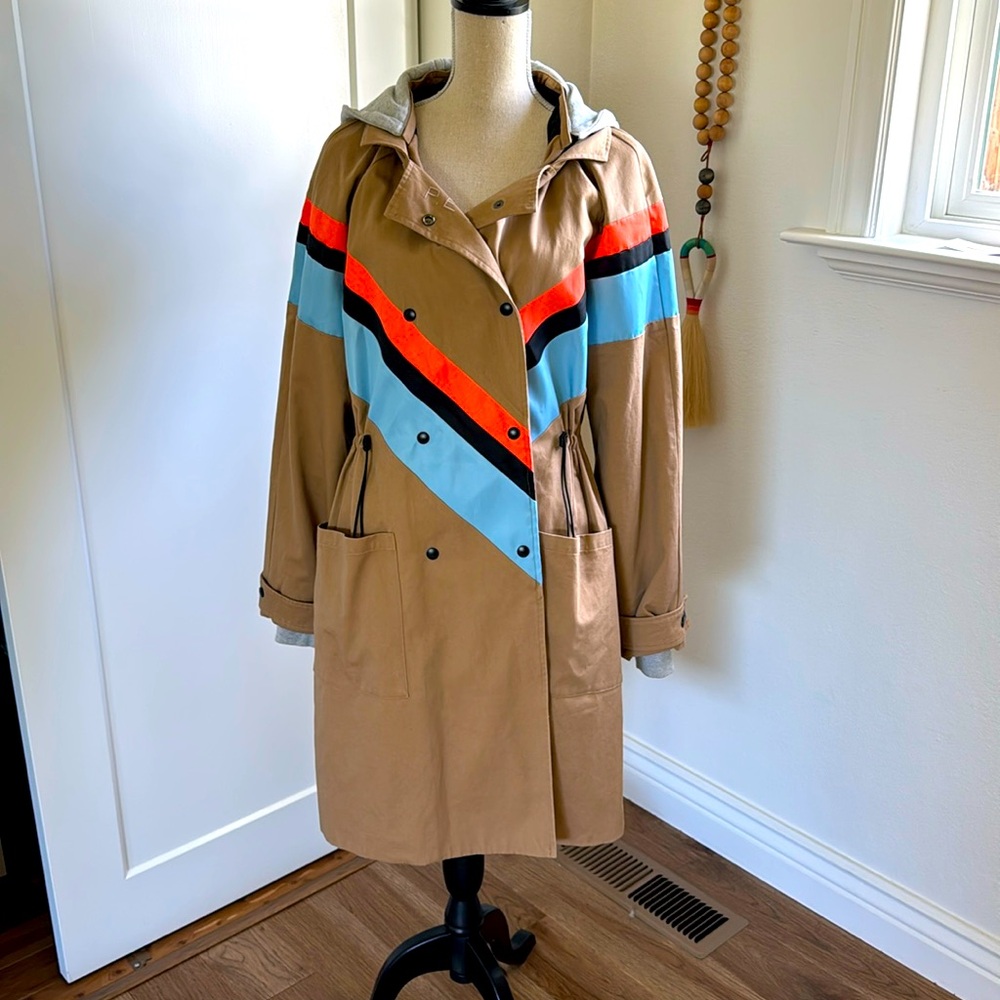 P.E Nation Caribeener Sports Trench Coat Medium EUC Incl Tags